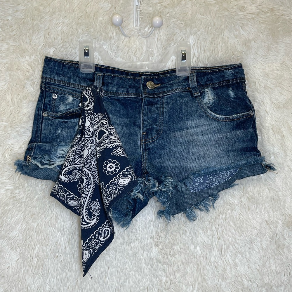 ZARA denim low-rise short